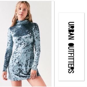 Kimchi Blue Julie Crushed Velvet Turtleneck Dress